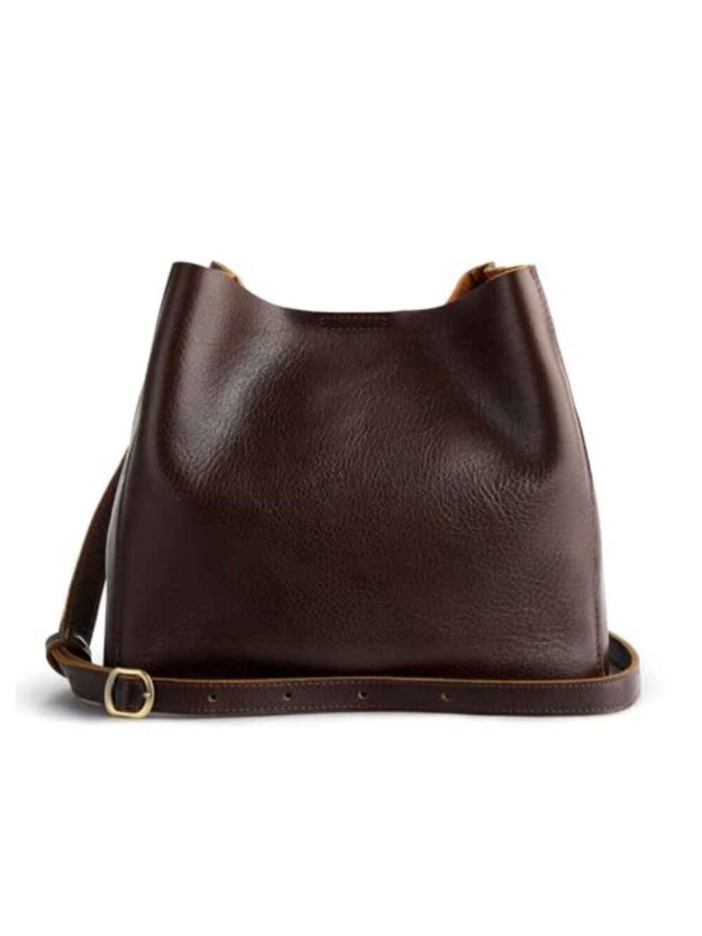 Full Grain Leather Crossbody Bag Butterfly Bucket Convertible Purse
